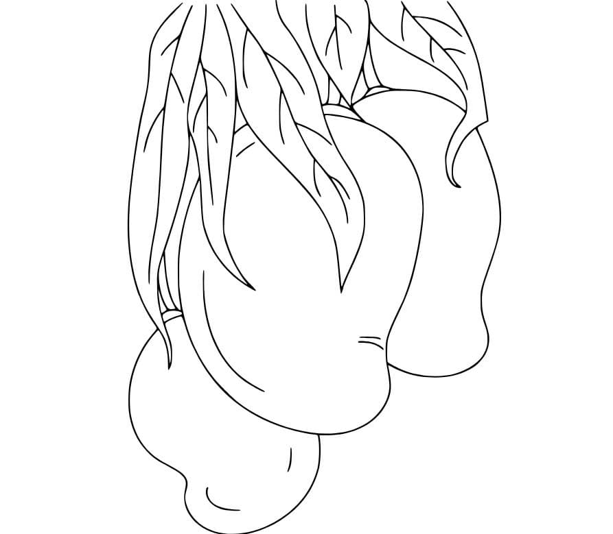 Mango çocuklar için kolay Boyama Sayfası