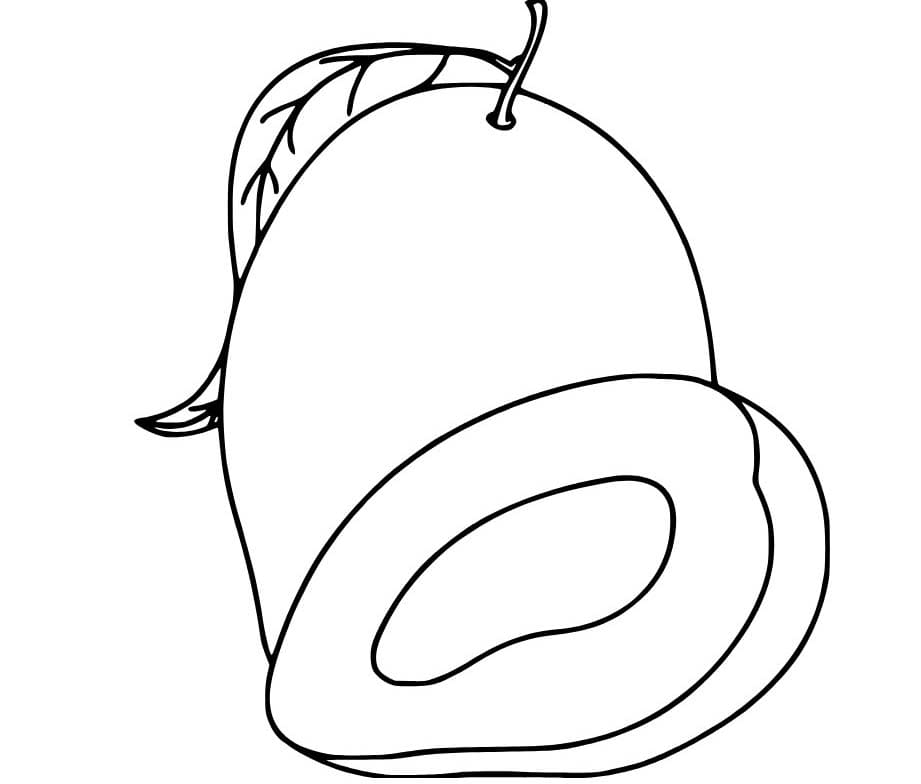 Mango çocuklar için temel Boyama Sayfası