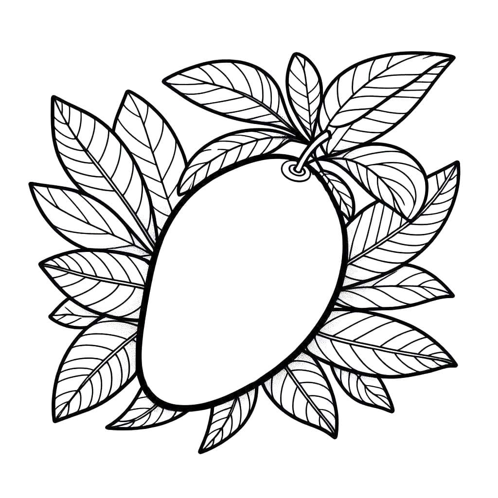 Mango çocuklar için ücretsiz Boyama Sayfası