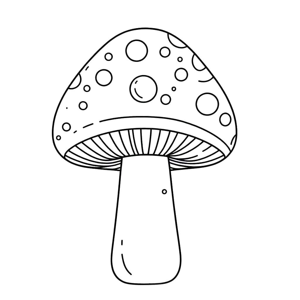 Mantar kolay Boyama Sayfası