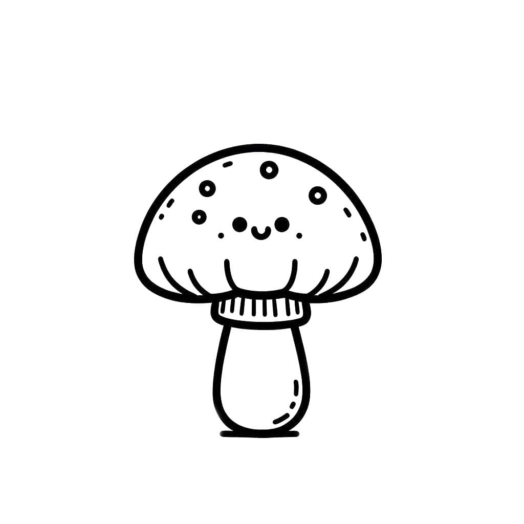 Mantar yazdırılabilir Boyama Sayfası