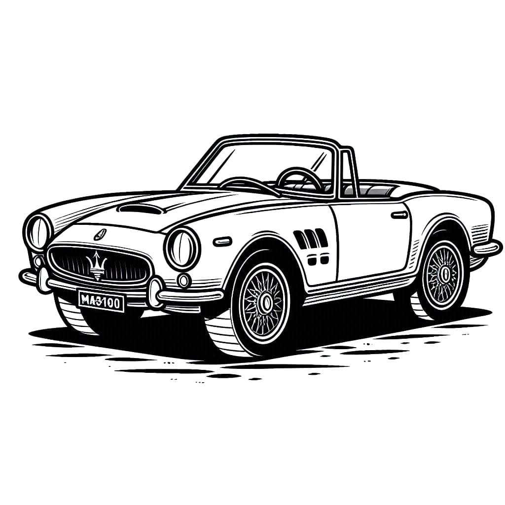 Maserati 7'i çiz Boyama Sayfası