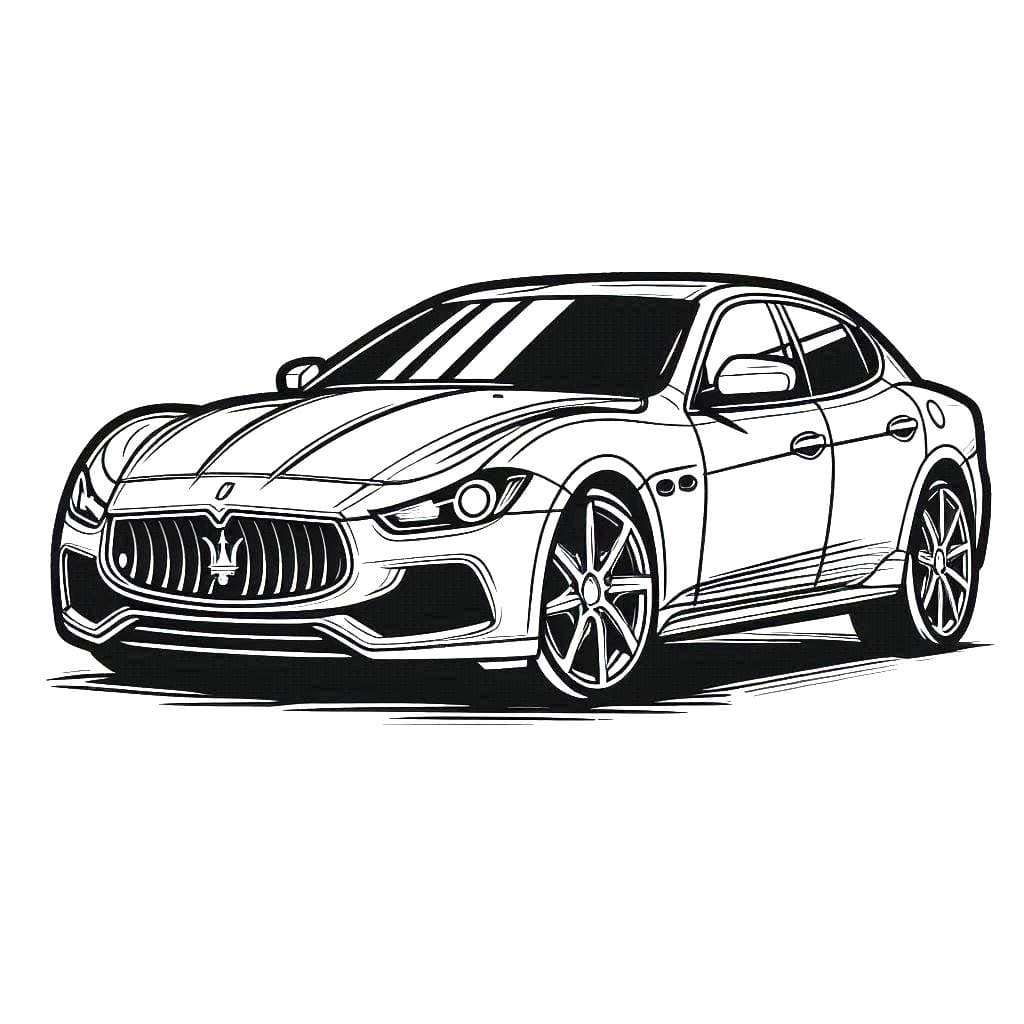 Maserati 8'i çiz Boyama Sayfası