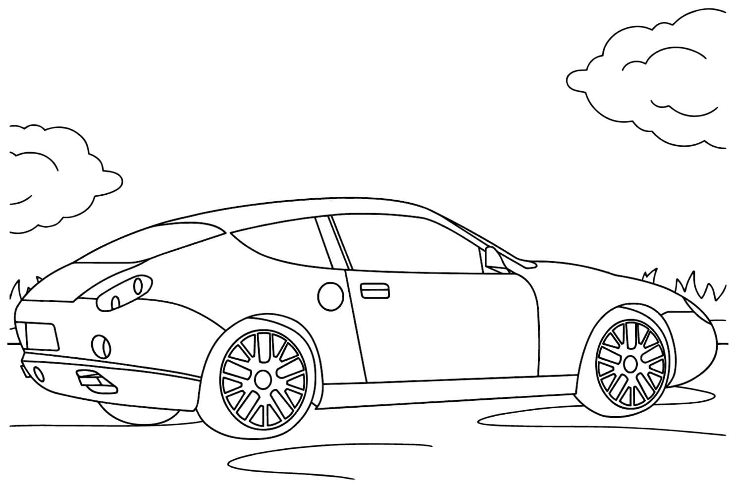 Maserati GS Zagato Coupe'yi çizin Boyama Sayfası