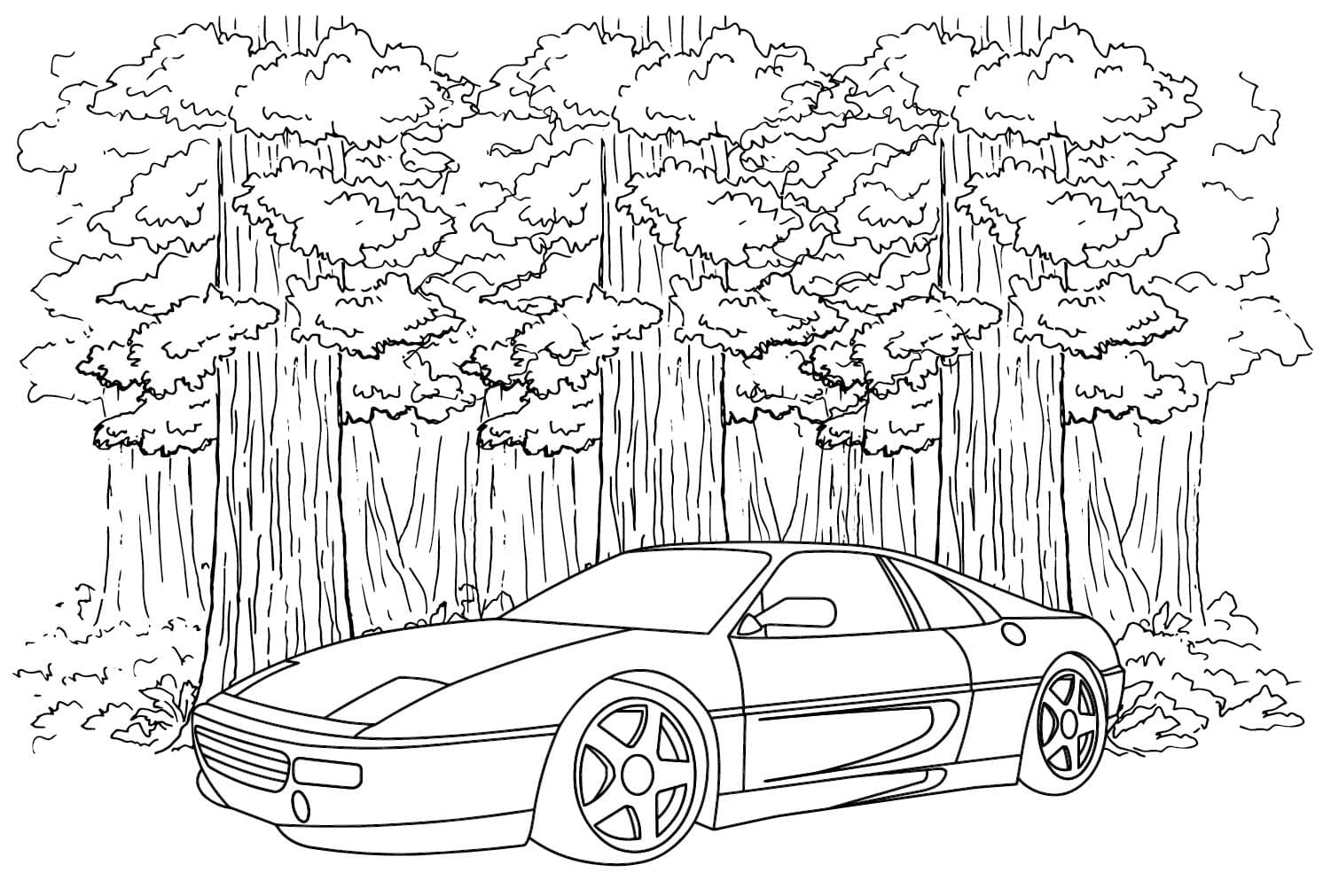 Maserati Ghibli SS'yi çizin Boyama Sayfası