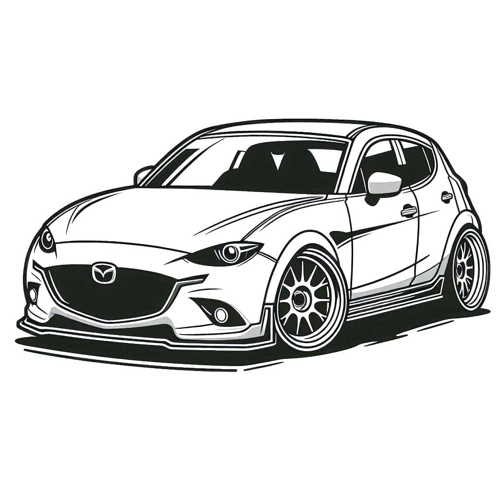 Mazda 3'i çiz Boyama Sayfası