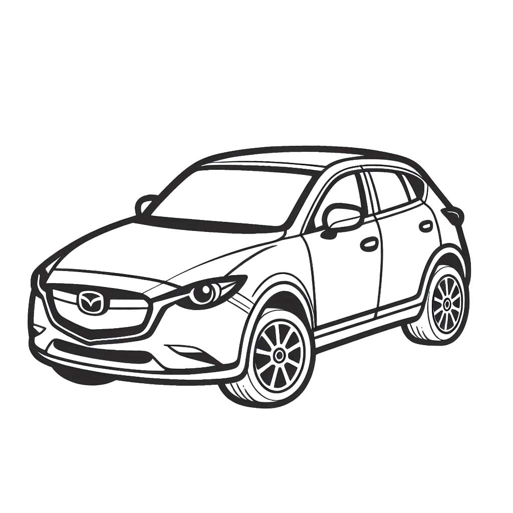 Mazda 4'i çiz Boyama Sayfası