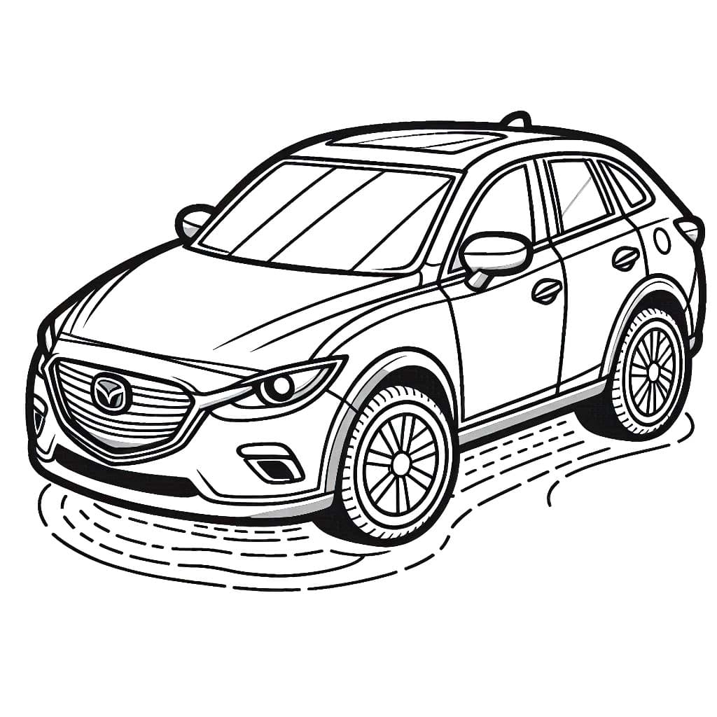 Mazda 5'i çiz Boyama Sayfası