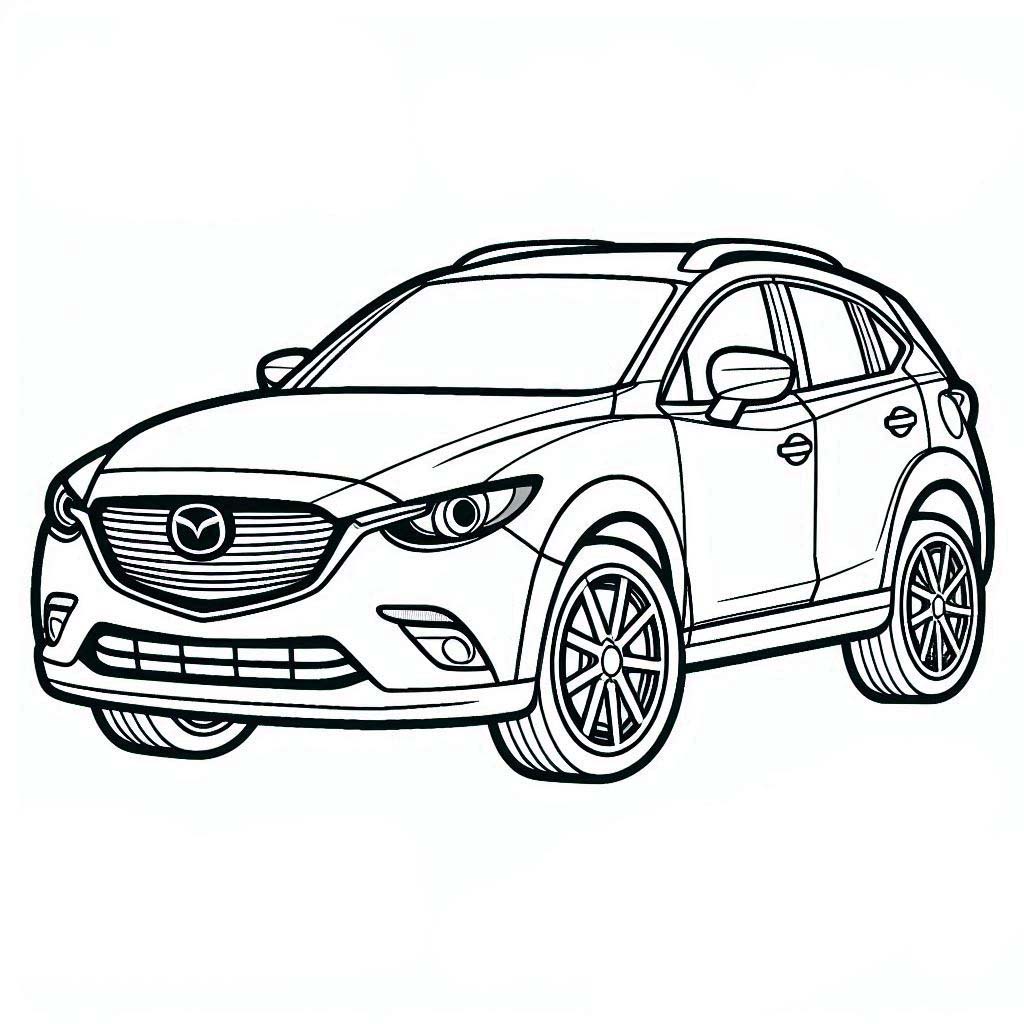 Mazda 8'i çiz Boyama Sayfası