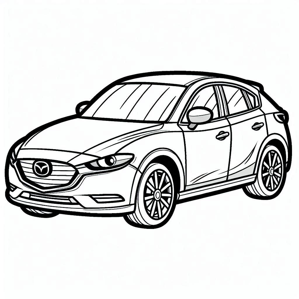 Mazda'yı ücretsiz çiz Boyama Sayfası