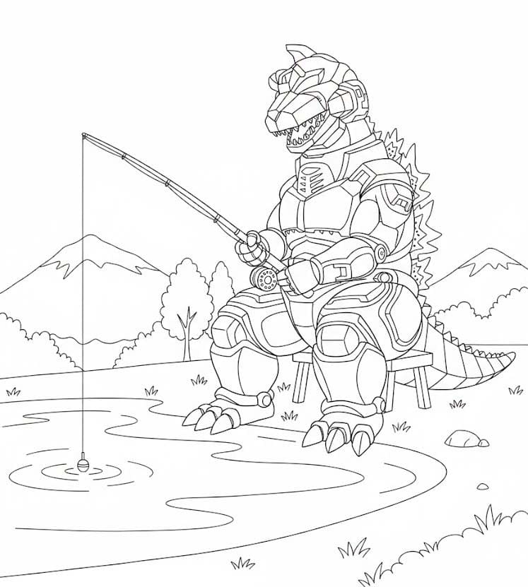 Mechagodzilla Görüntü Boyama Sayfası