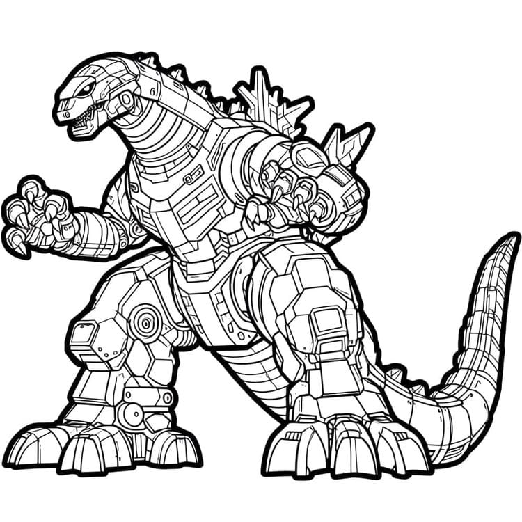 Mechagodzilla resim Boyama Sayfası