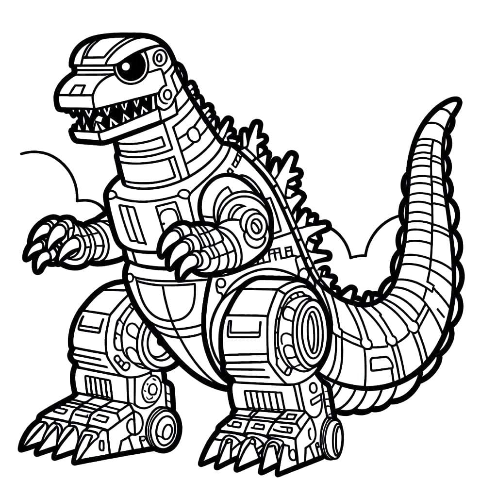 Mechagodzilla ücretsiz yazdırılabilir Boyama Sayfası