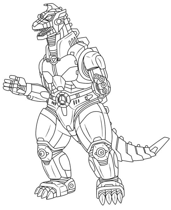 Mechagodzilla ücretsiz Boyama Sayfası