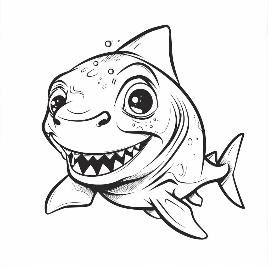 Megalodon 4'i çiz Boyama Sayfası