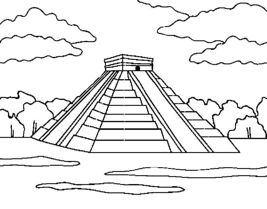 Meksika çocuklar için kolay Boyama Sayfası