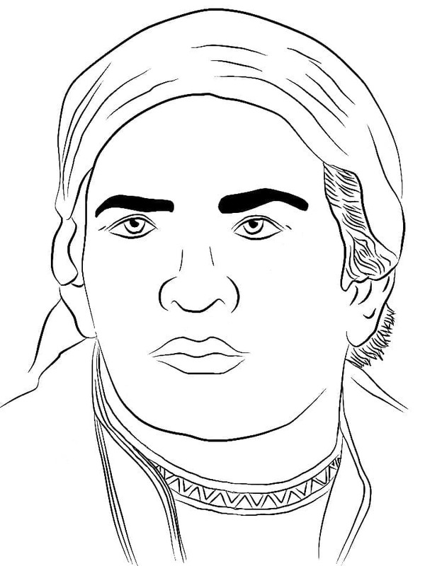 Meksika yazdırılabilir basit Boyama Sayfası