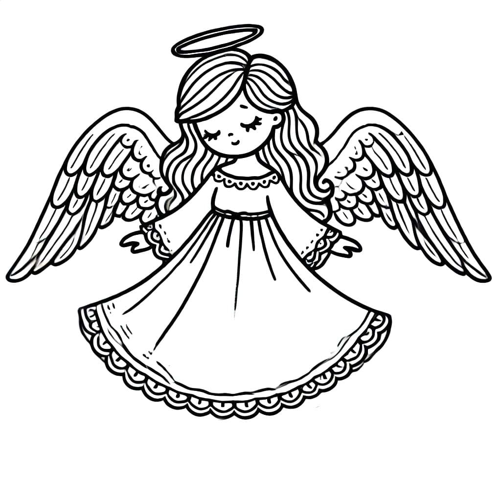 Melek Ücretsiz yazdırılabilir Boyama Sayfası
