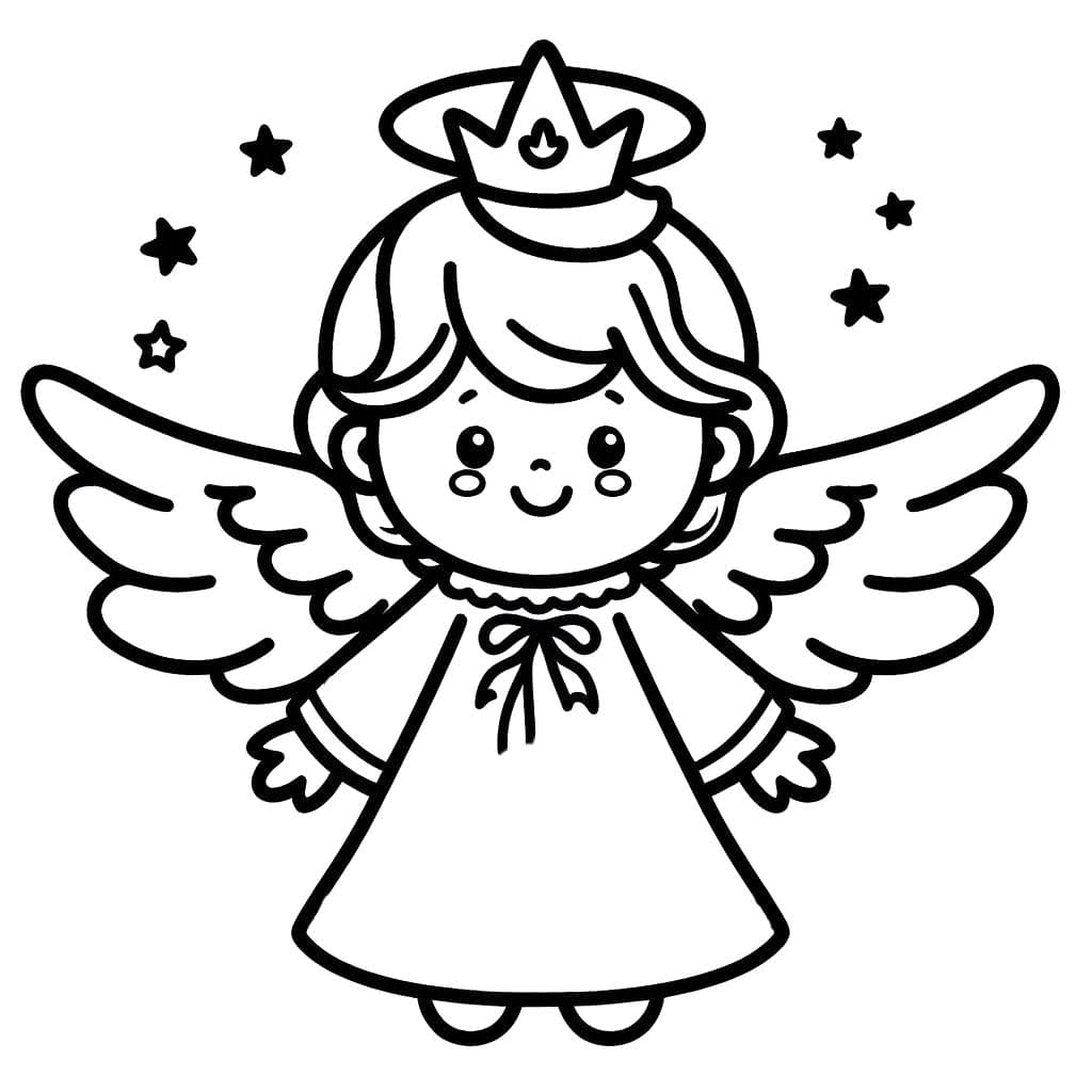 Melek yazdırılabilir Boyama Sayfası