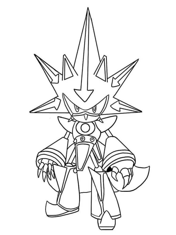 Metal Sonic Ücretsiz Boyama Sayfası