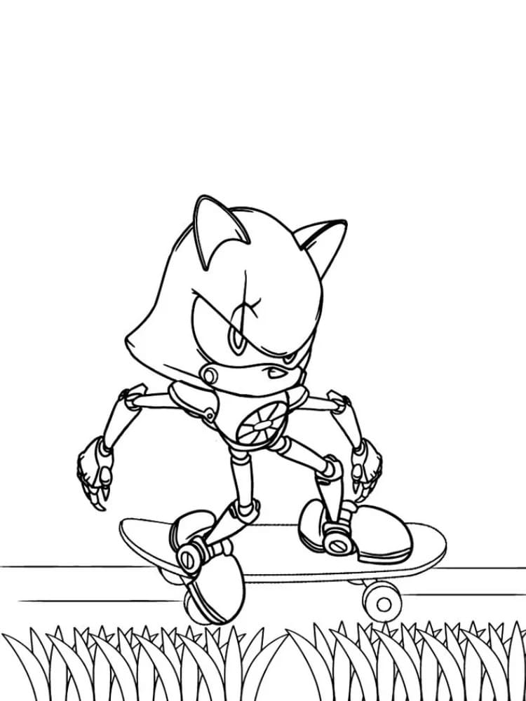 Metal Sonic temel Boyama Sayfası