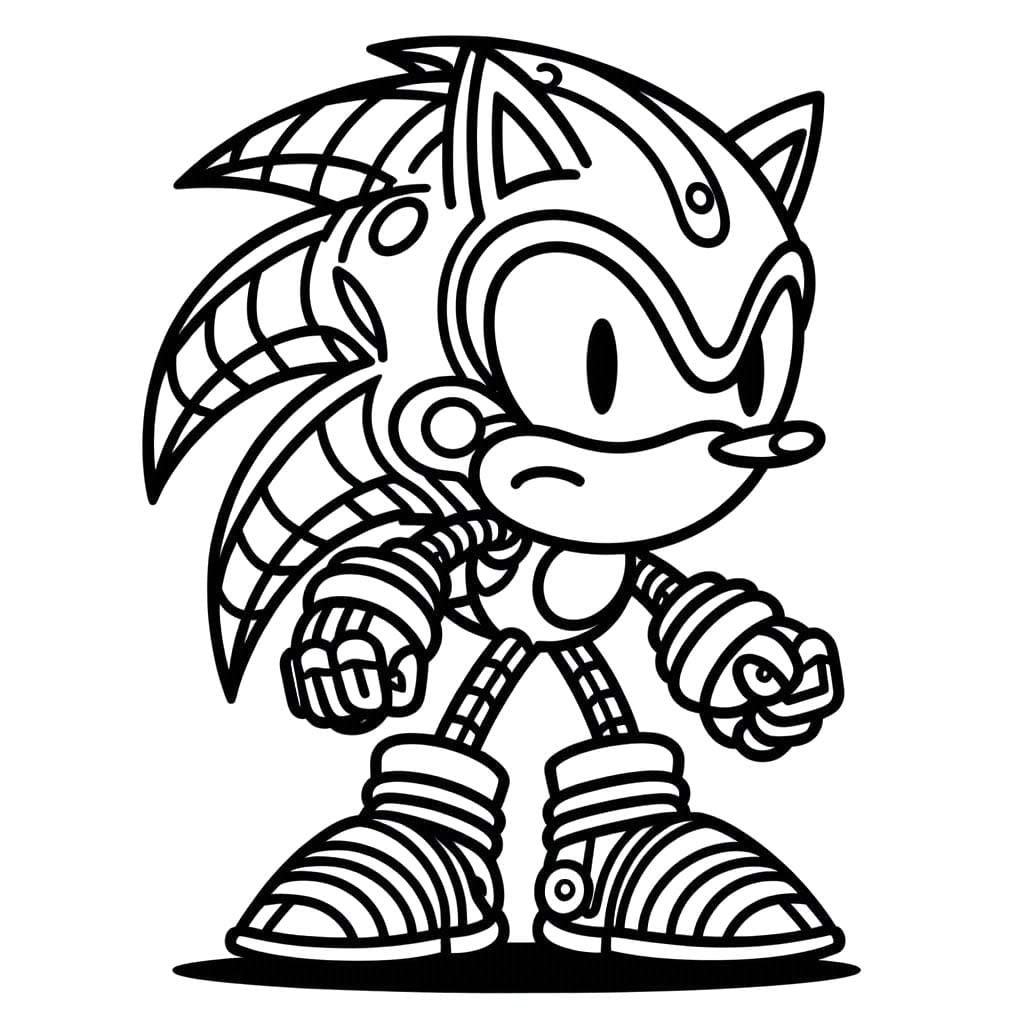 Metal Sonic'i kolay Boyama Sayfası