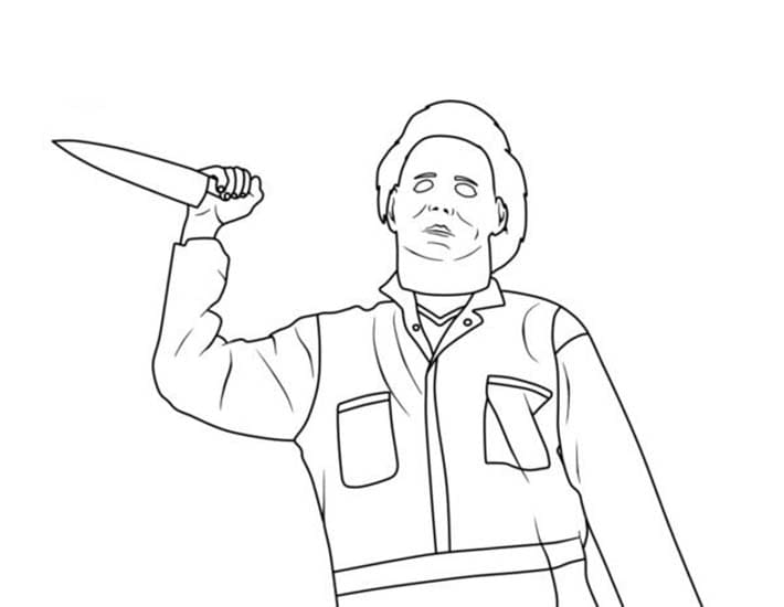 Michael Myers Ücretsiz Yazdırılabilir Boyama Sayfası
