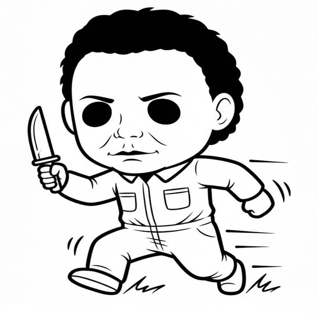 Michael Myers Yazdırılabilir Boyama Sayfası