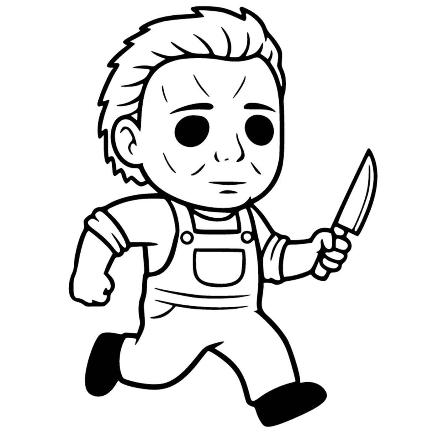 Michael Myers ücretsiz Çizmek Boyama Sayfası