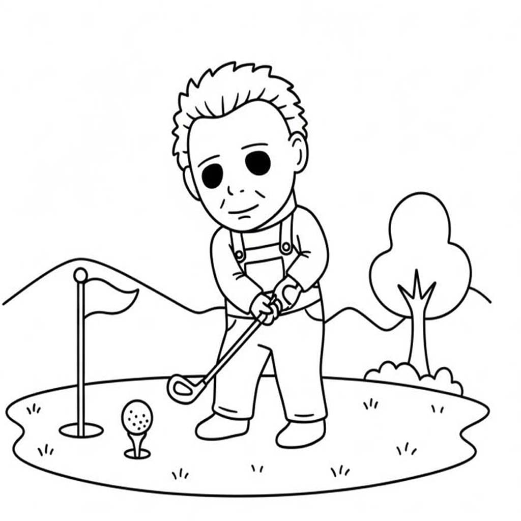 Michael Myers ücretsiz yazdırılabilir Çizmek Boyama Sayfası