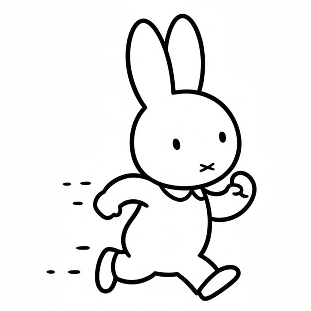 Miffy çocuklar için Boyama Sayfası