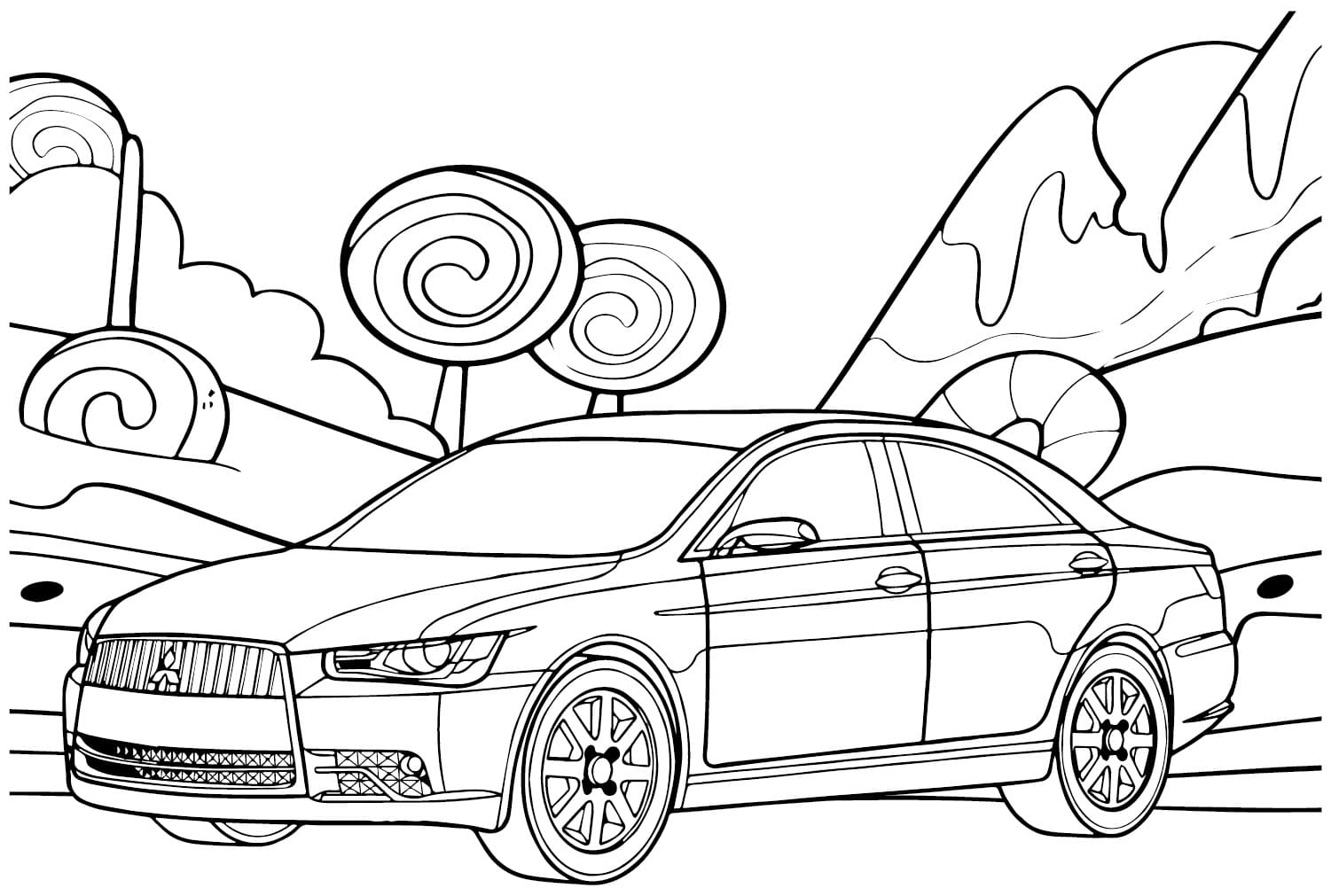 Mitsubishi Ücretsiz Boyama Sayfası