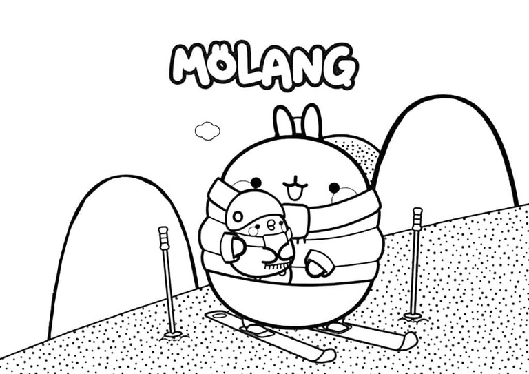 Molang 6'i çiz Boyama Sayfası