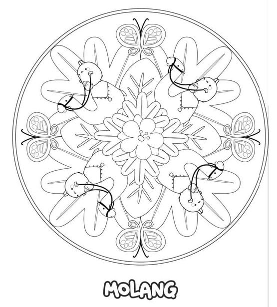 Molang resmini çiz Boyama Sayfası