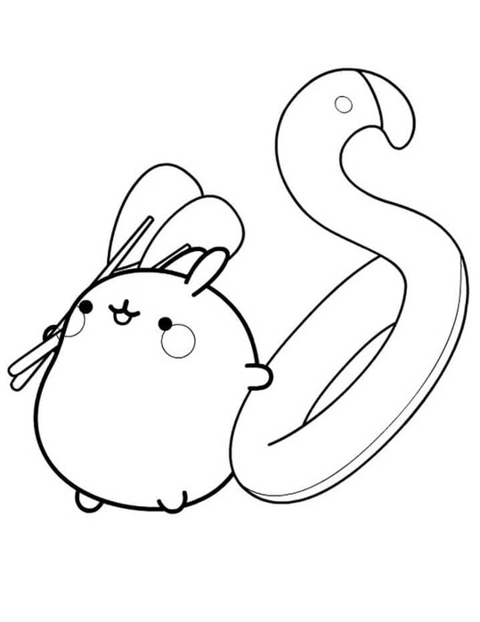 Molang'ı çok basit Boyama Sayfası