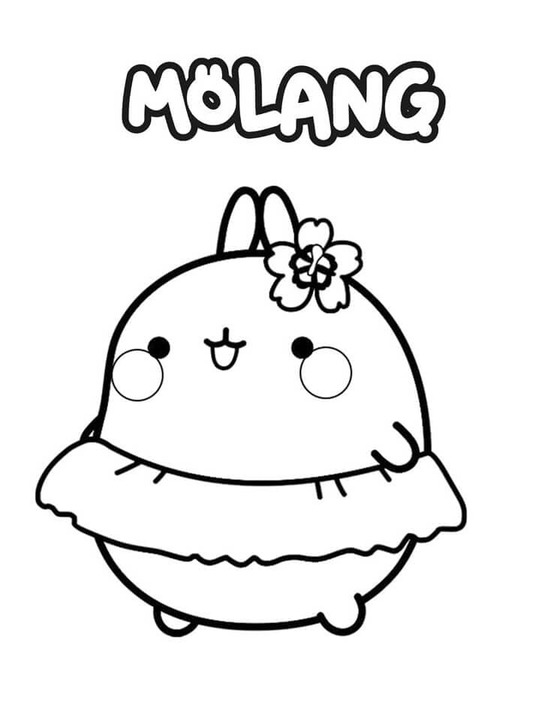 Molang'ı sevimli Boyama Sayfası