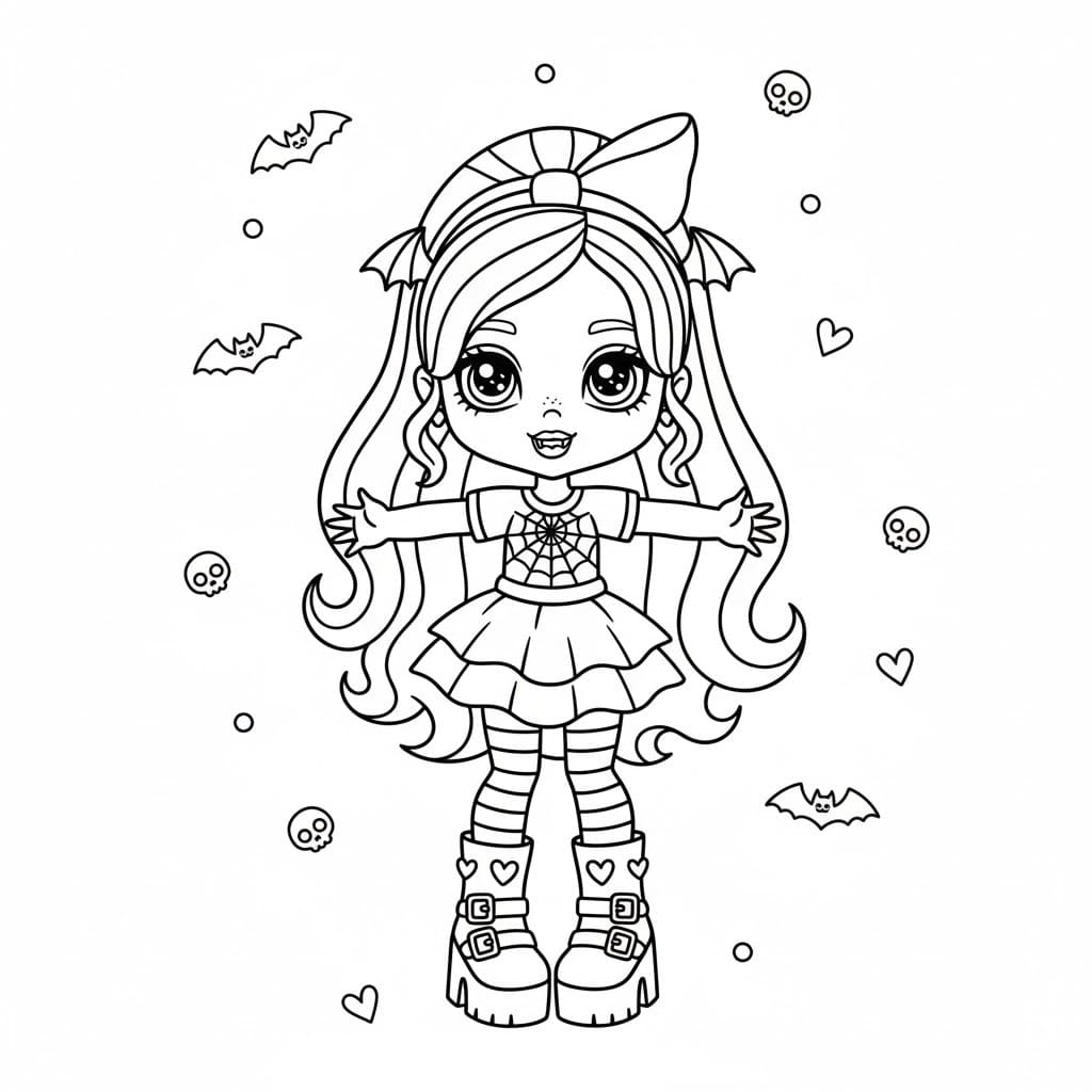Monster High çocuklar için Boyama Sayfası