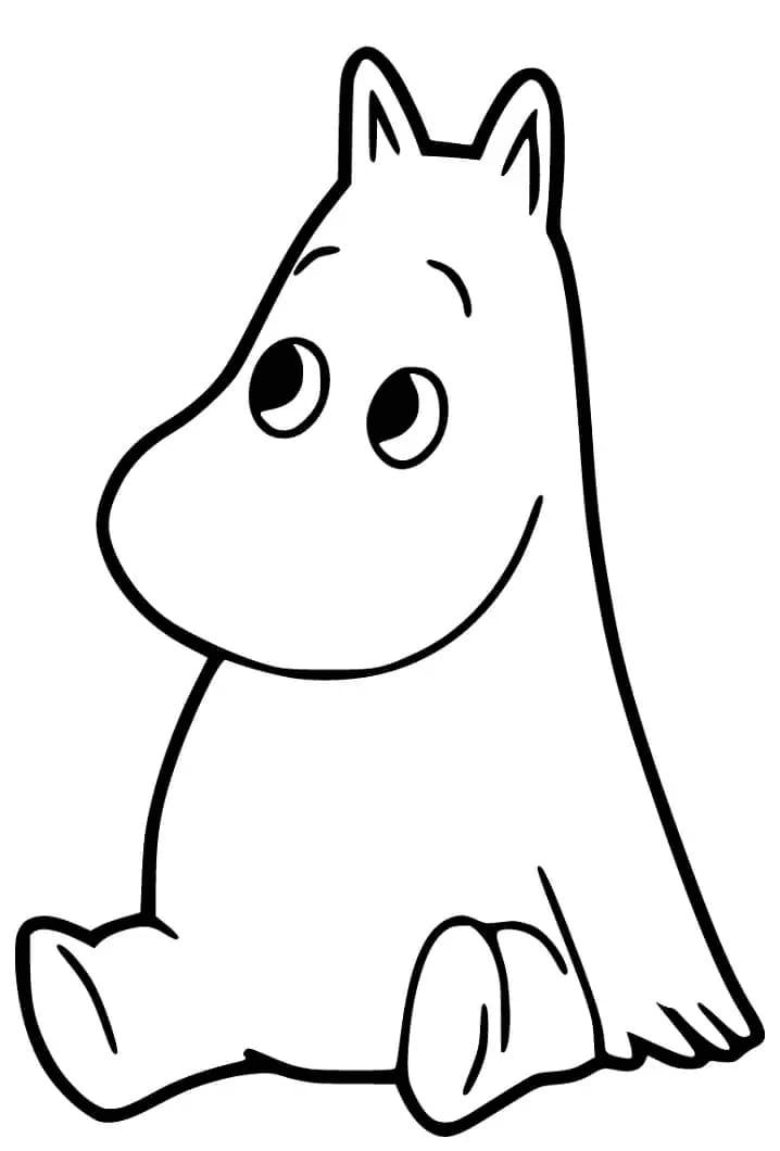 Moomin G rseli cretsiz Bask Boyama Sayfas Boyama Online