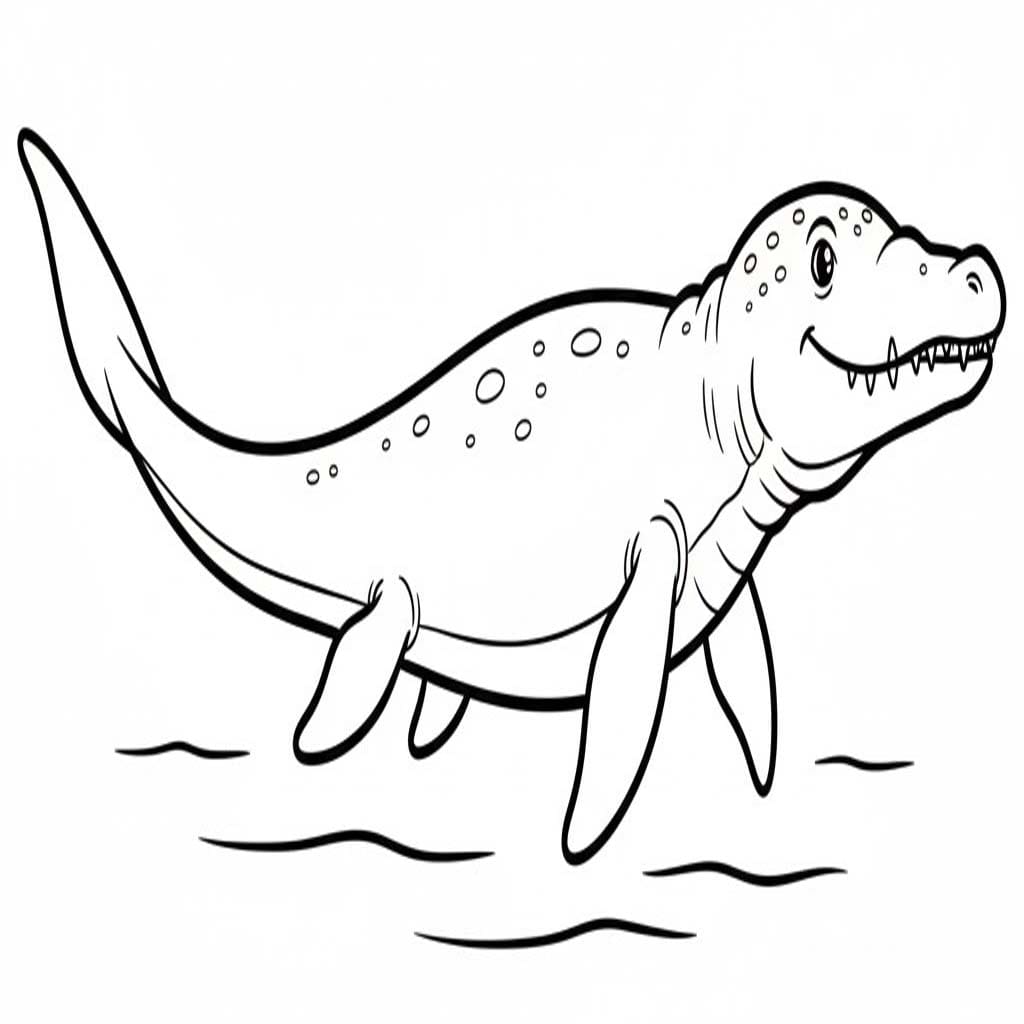 Mosasaurus Çizim Boyama Sayfası