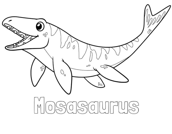 Mosasaurus Görüntü Boyama Sayfası