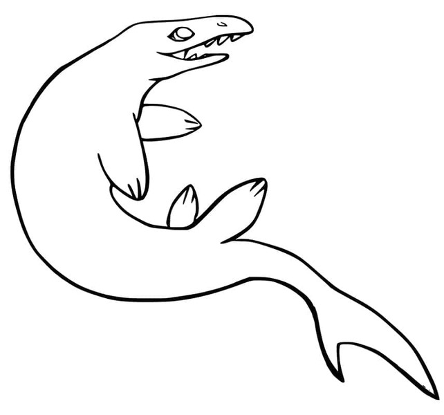 Mosasaurus resim Boyama Sayfası