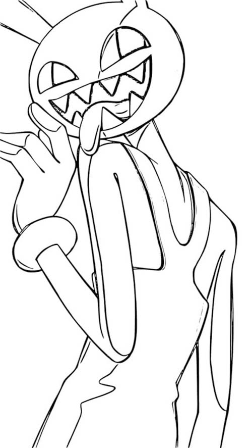 Muhteşem dijital sirkten Jax Boyama Sayfası