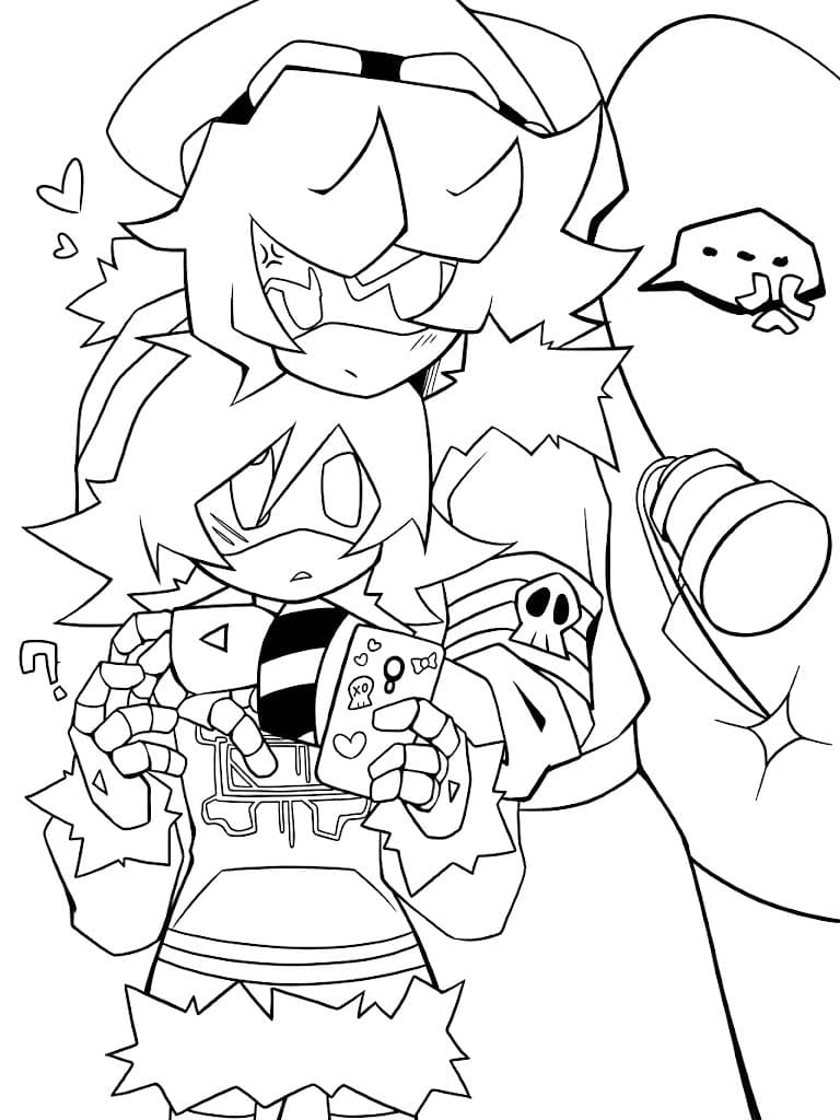 Murder Drones yazdırılabilir Boyama Sayfası