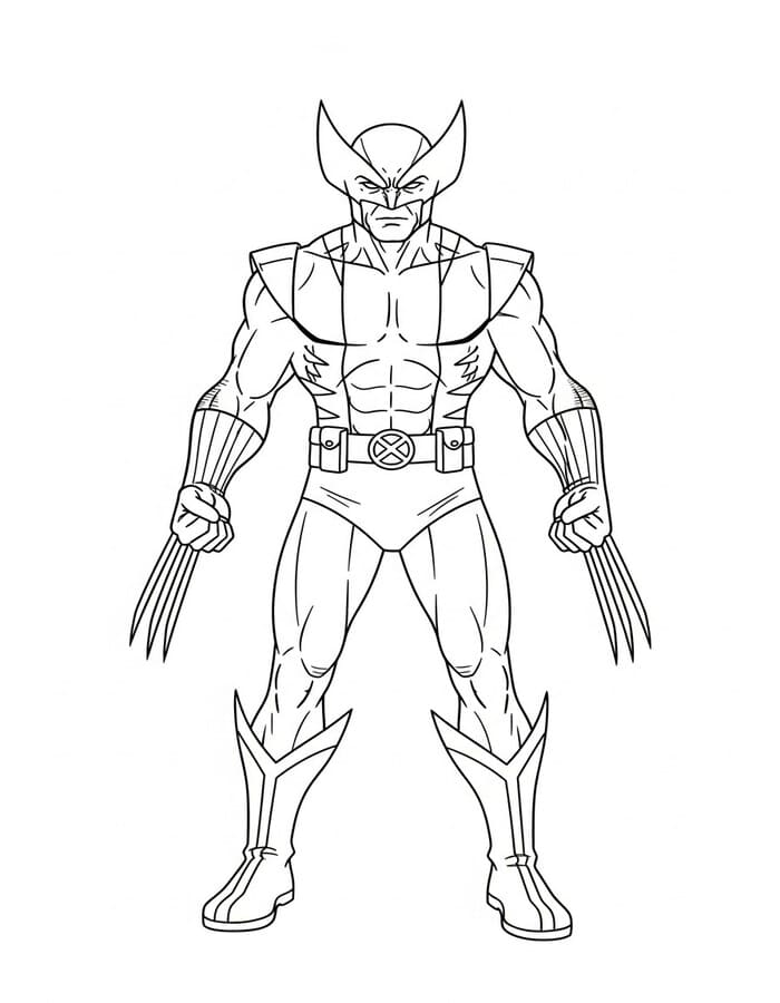 Müthiş Wolverine Boyama Sayfası