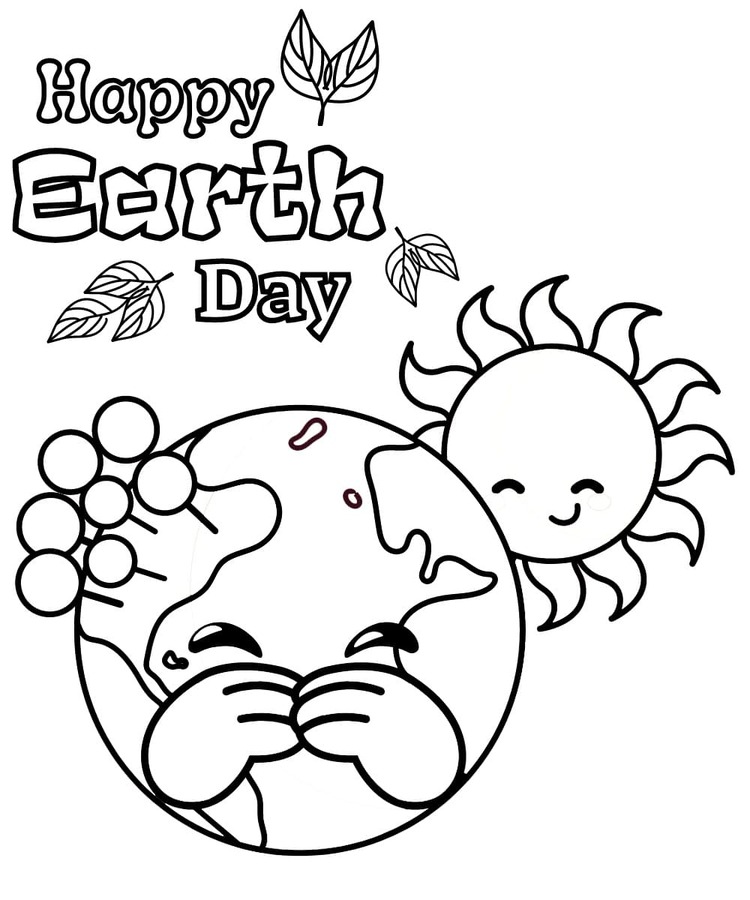 Mutlu Dünya Günü Özgür Boyama Sayfası