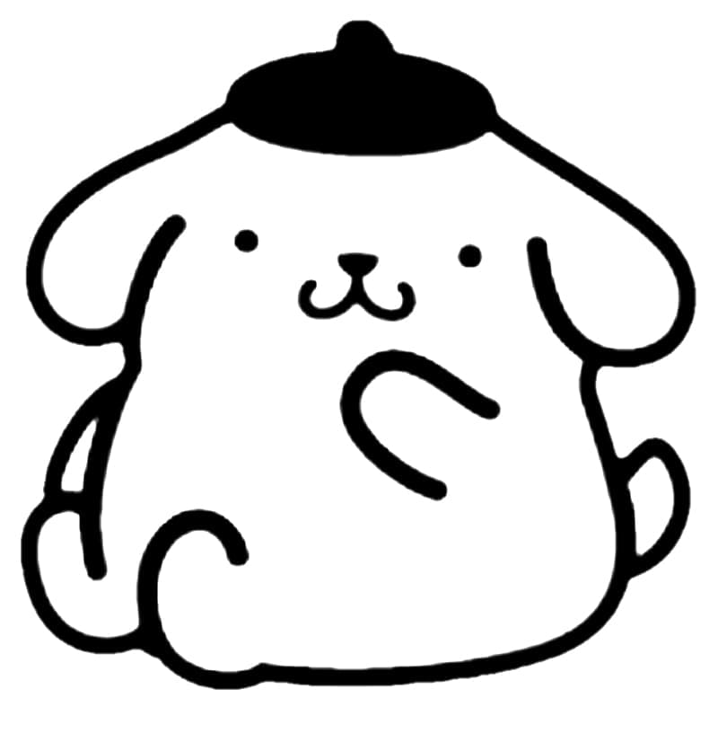 Mutlu Pompompurin çizin Boyama Sayfası
