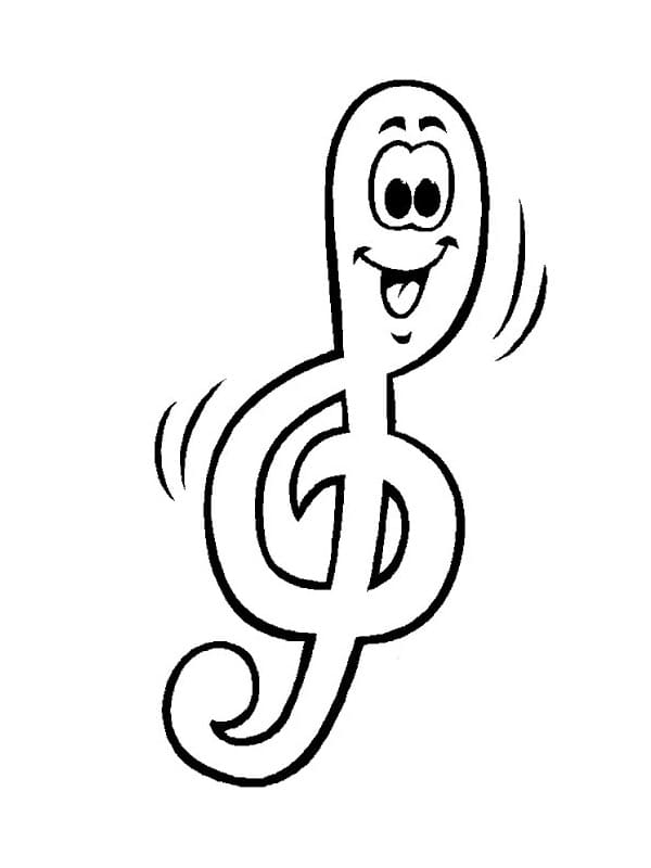 Müzik Notaları ücretsiz yazdırılabilir Boyama Sayfası