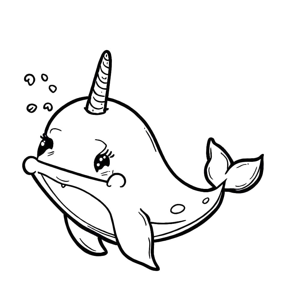 Narval resim Boyama Sayfası