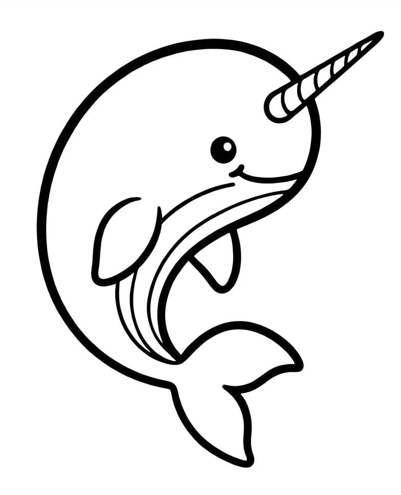 Narval ücretsiz Boyama Sayfası