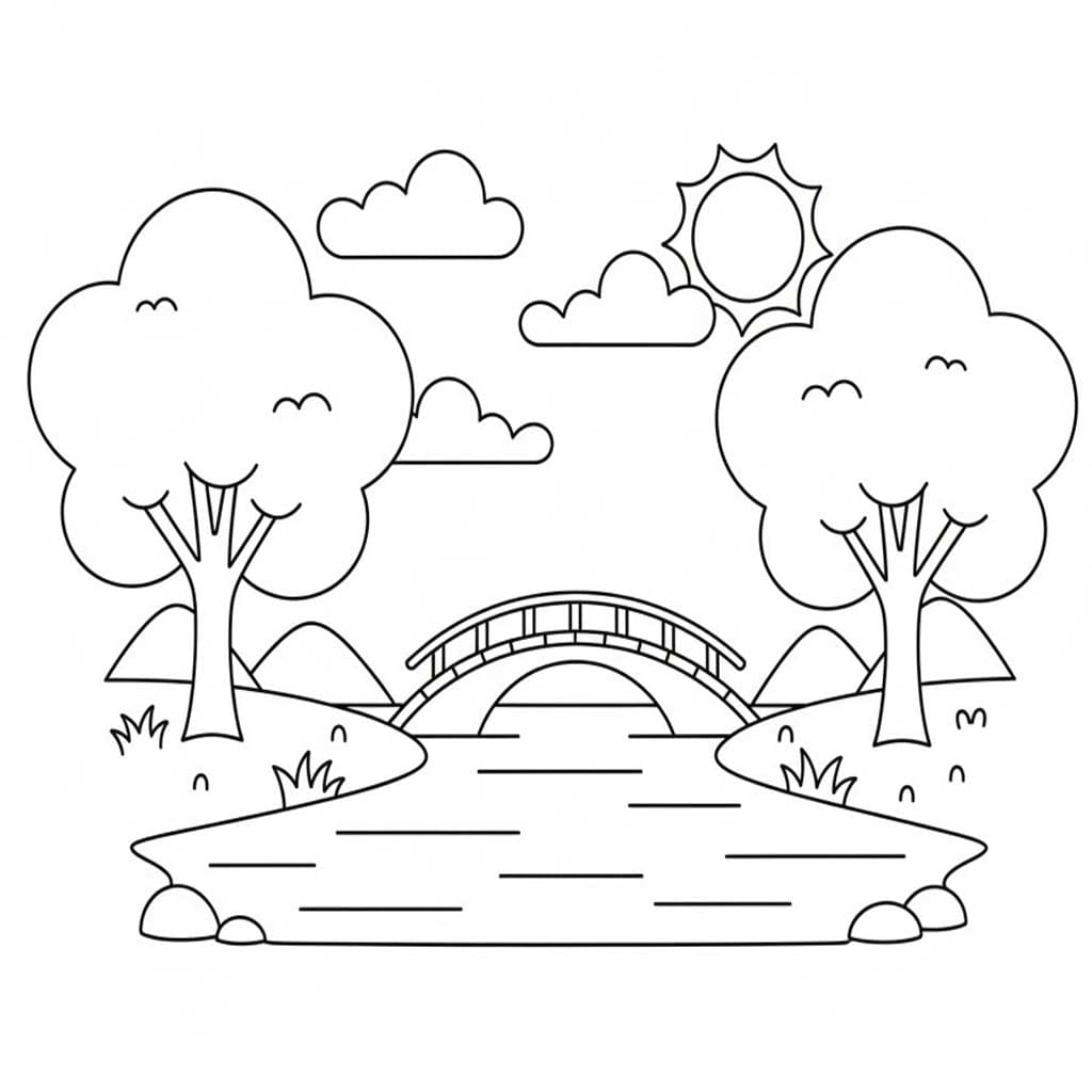 Nehir 1 Boyama Sayfası